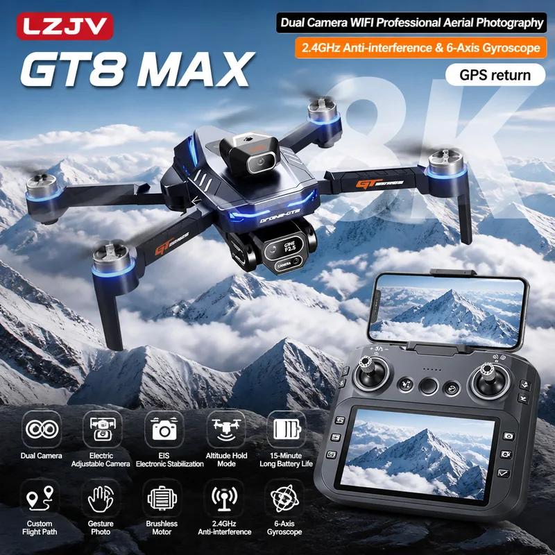 Drone Lidar - GT8 Max Foldable Drone 8K HD