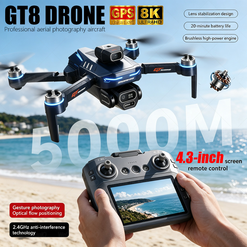 Drone Lidar - NEW GT8 HD RC Drone 4K