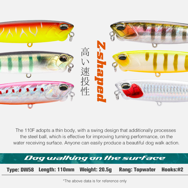 TSURINOYA 110F Topwater Stickb - đánh giá và giá Eachine Drone E58